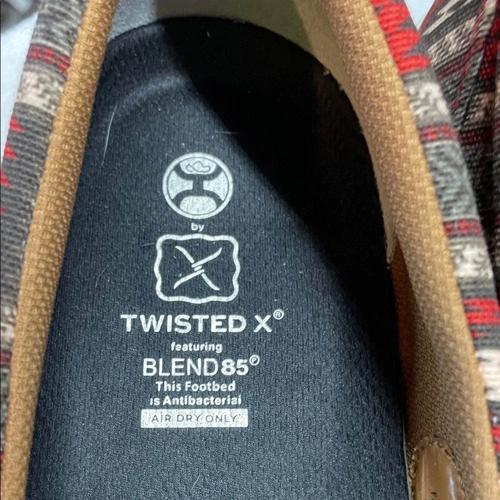 Hooey twisted X Red‎ and Brown Men's Aztec Shoes